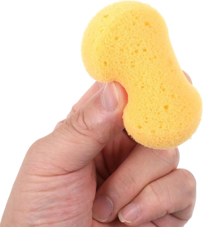 IANFAN 12 Pcs Round Pottery Sponges, Elasticity Clay Sponge Water Absorption Tack Sponges for Kitchen Shoes Leather Care Painting Crafts, Ceramics - Image 4